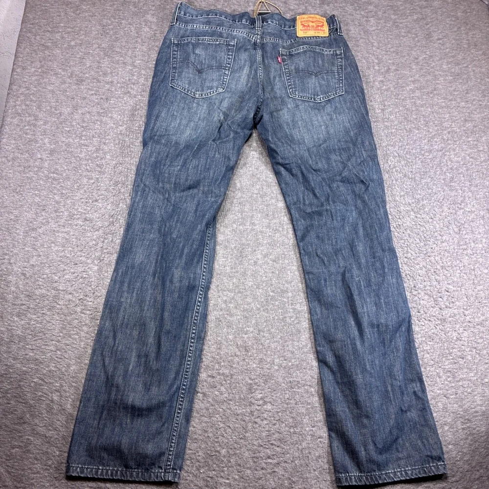 Levi's 514 Straight Fit Jeans Mens 34x34 Blue Denim Classic Five Pocket Western